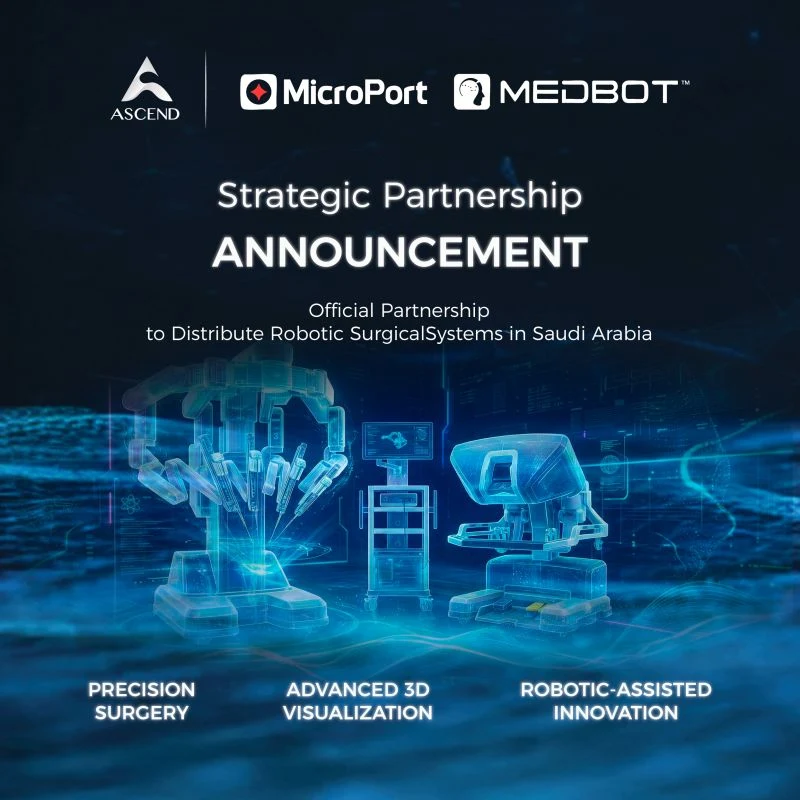 MicroPort MedBot and Ascend strategic partnership announcement