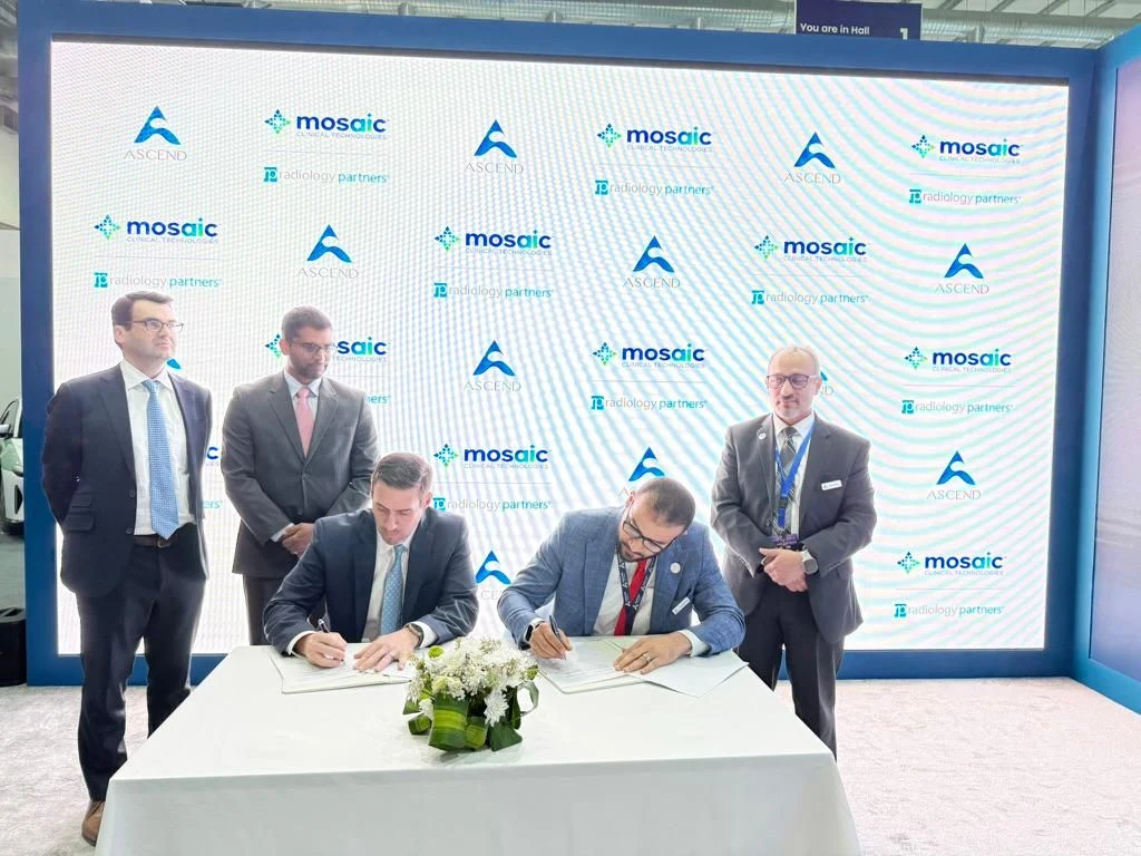 Ascend and Radiology Partners representatives at a partnership signing